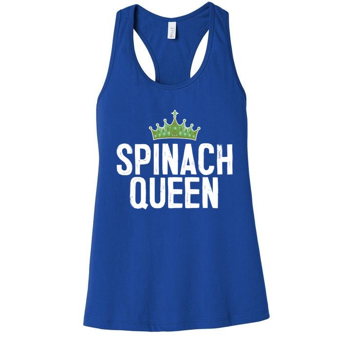 Spinach Queen Vegan Vegetable Lover Gift Women's Racerback Tank