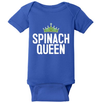 Spinach Queen Vegan Vegetable Lover Gift Baby Bodysuit