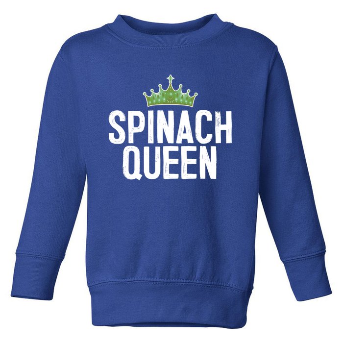 Spinach Queen Vegan Vegetable Lover Gift Toddler Sweatshirt