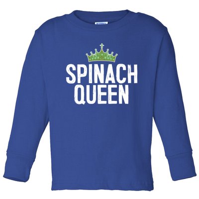 Spinach Queen Vegan Vegetable Lover Gift Toddler Long Sleeve Shirt