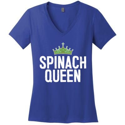 Spinach Queen Vegan Vegetable Lover Gift Women's V-Neck T-Shirt