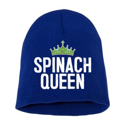 Spinach Queen Vegan Vegetable Lover Gift Short Acrylic Beanie