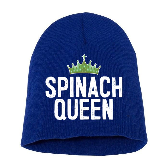 Spinach Queen Vegan Vegetable Lover Gift Short Acrylic Beanie