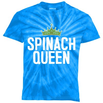 Spinach Queen Vegan Vegetable Lover Gift Kids Tie-Dye T-Shirt