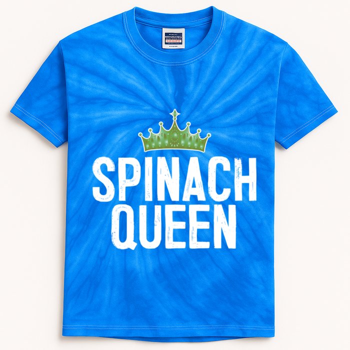 Spinach Queen Vegan Vegetable Lover Gift Kids Tie-Dye T-Shirt