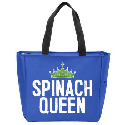 Spinach Queen Vegan Vegetable Lover Gift Zip Tote Bag