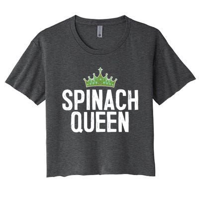 Spinach Queen Vegan Vegetable Lover Gift Women's Crop Top Tee