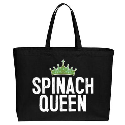 Spinach Queen Vegan Vegetable Lover Gift Cotton Canvas Jumbo Tote