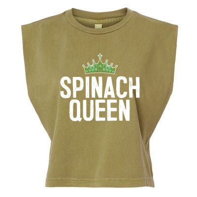 Spinach Queen Vegan Vegetable Lover Gift Garment-Dyed Women's Muscle Tee