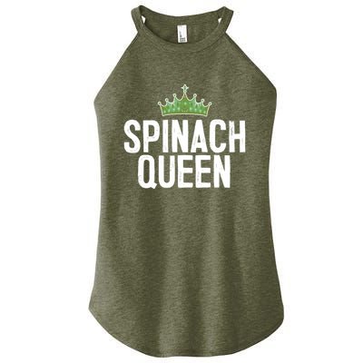 Spinach Queen Vegan Vegetable Lover Gift Women's Perfect Tri Rocker Tank