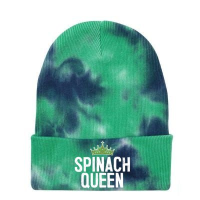 Spinach Queen Vegan Vegetable Lover Gift Tie Dye 12in Knit Beanie