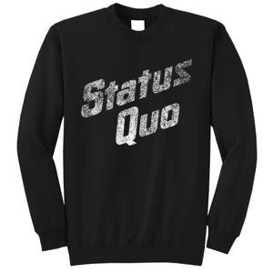 Status Quo White Distressed Logo Sweatshirt