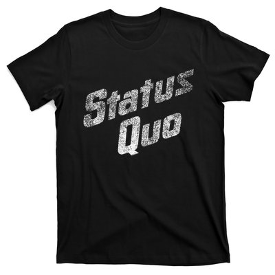 Status Quo White Distressed Logo T-Shirt