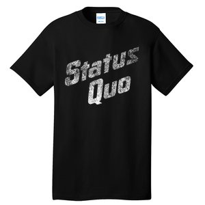 Status Quo White Distressed Logo Tall T-Shirt