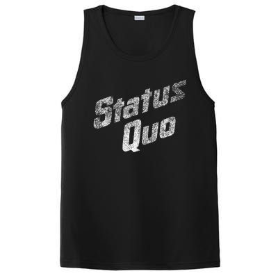 Status Quo White Distressed Logo PosiCharge Competitor Tank