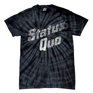 Status Quo White Distressed Logo Tie-Dye T-Shirt