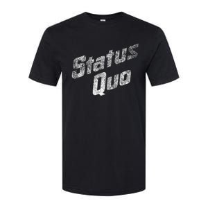 Status Quo White Distressed Logo Softstyle CVC T-Shirt