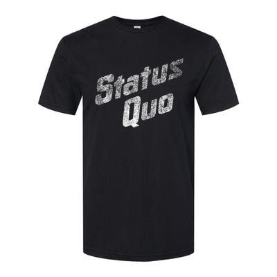 Status Quo White Distressed Logo Softstyle® CVC T-Shirt