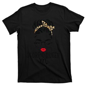 Scorpio Queen Woman Face Wink Eyes Lady Face Birthday T-Shirt