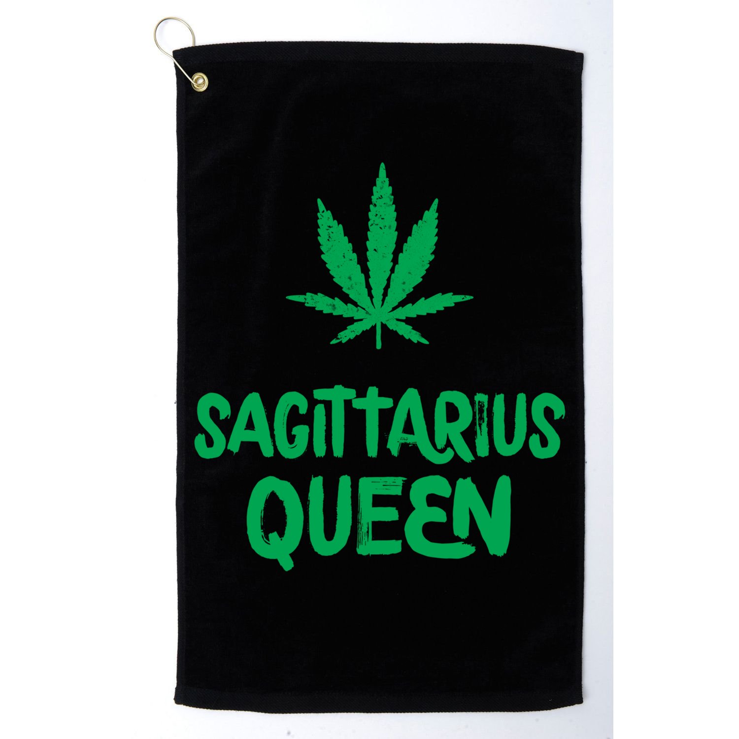 Sagittarius Queen Weed Marijuana Leaf Horoscope Astrology Gift Golf Towel