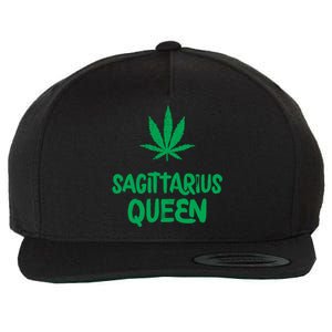 Sagittarius Queen Weed Marijuana Leaf Horoscope Astrology Gift Wool Snapback Cap