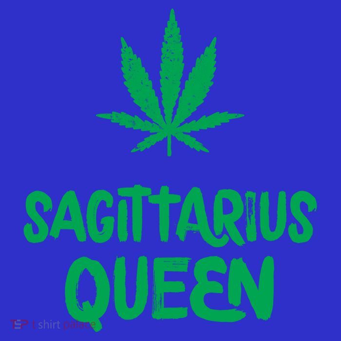 Sagittarius Queen Weed Marijuana Leaf Horoscope Astrology Gift Tall T-Shirt