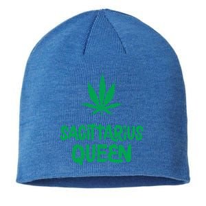 Sagittarius Queen Weed Marijuana Leaf Horoscope Astrology Gift Sustainable Beanie