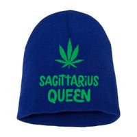 Sagittarius Queen Weed Marijuana Leaf Horoscope Astrology Gift Short Acrylic Beanie