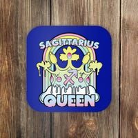 Sagittarius Queen Zodiac Sign With Crown Kawaii Pastel Goth Cool Gift Coaster