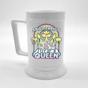 Sagittarius Queen Zodiac Sign With Crown Kawaii Pastel Goth Cool Gift Beer Stein