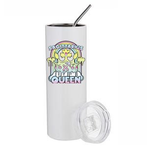 Sagittarius Queen Zodiac Sign With Crown Kawaii Pastel Goth Cool Gift Stainless Steel Tumbler