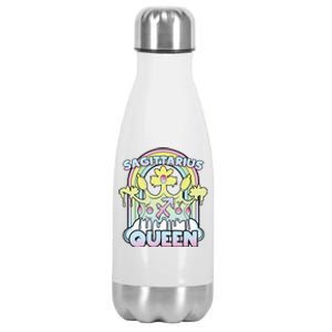 Sagittarius Queen Zodiac Sign With Crown Kawaii Pastel Goth Cool Gift Stainless Steel Insulated Water Bottle