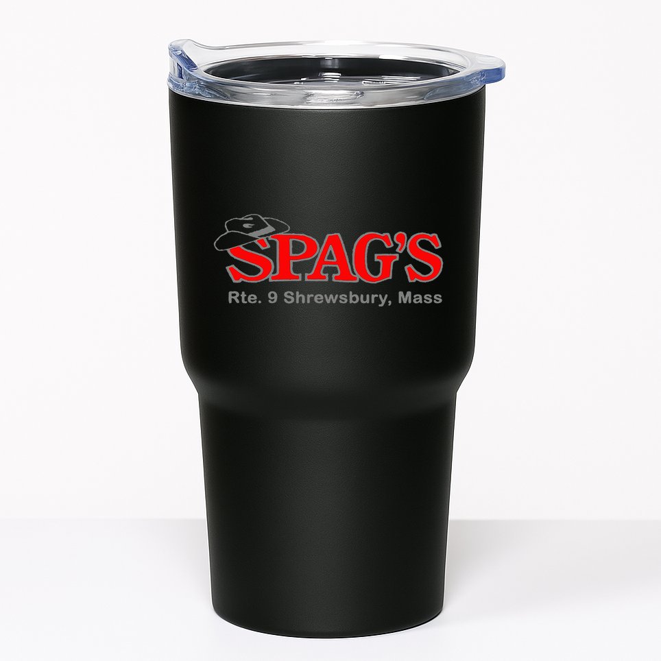 SpagS Rte 9 Shrewsbury Massachusetts Nostalgia Vintage Tumbler