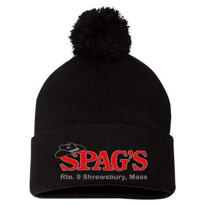SpagS Rte 9 Shrewsbury Massachusetts Nostalgia Vintage Pom Pom 12in Knit Beanie