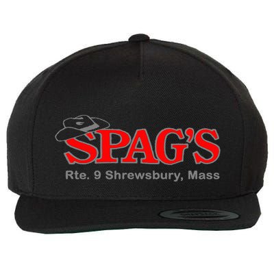 SpagS Rte 9 Shrewsbury Massachusetts Nostalgia Vintage Wool Snapback Cap