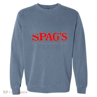 SpagS Rte 9 Shrewsbury Massachusetts Nostalgia Vintage Garment-Dyed Sweatshirt