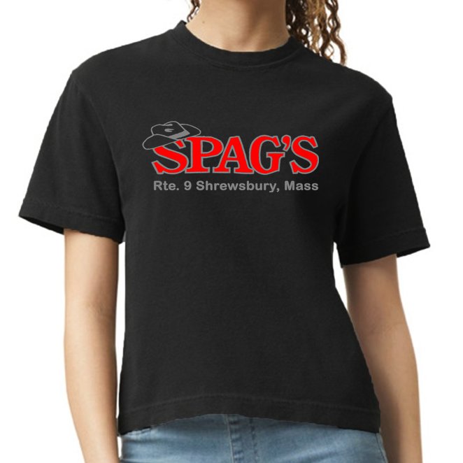 SPAG'S Rte 9 Shrewsbury Massachusetts Nostalgia Vintage Comfort Colors Boxy T-Shirt