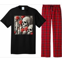 Skulls Roses And Candles Halloween Thrills Spooky Scary Pajama Set