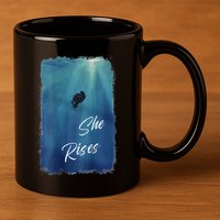 She Rises Anglerfish Angler Fish .Png 11oz C Handle Ceramic Mug