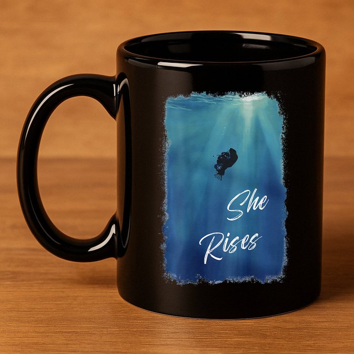 She Rises Anglerfish Angler Fish .Png 11oz C Handle Ceramic Mug