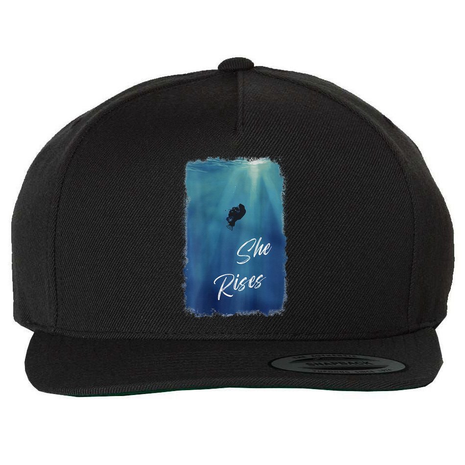 She Rises Anglerfish Angler Fish .Png Wool Snapback Cap