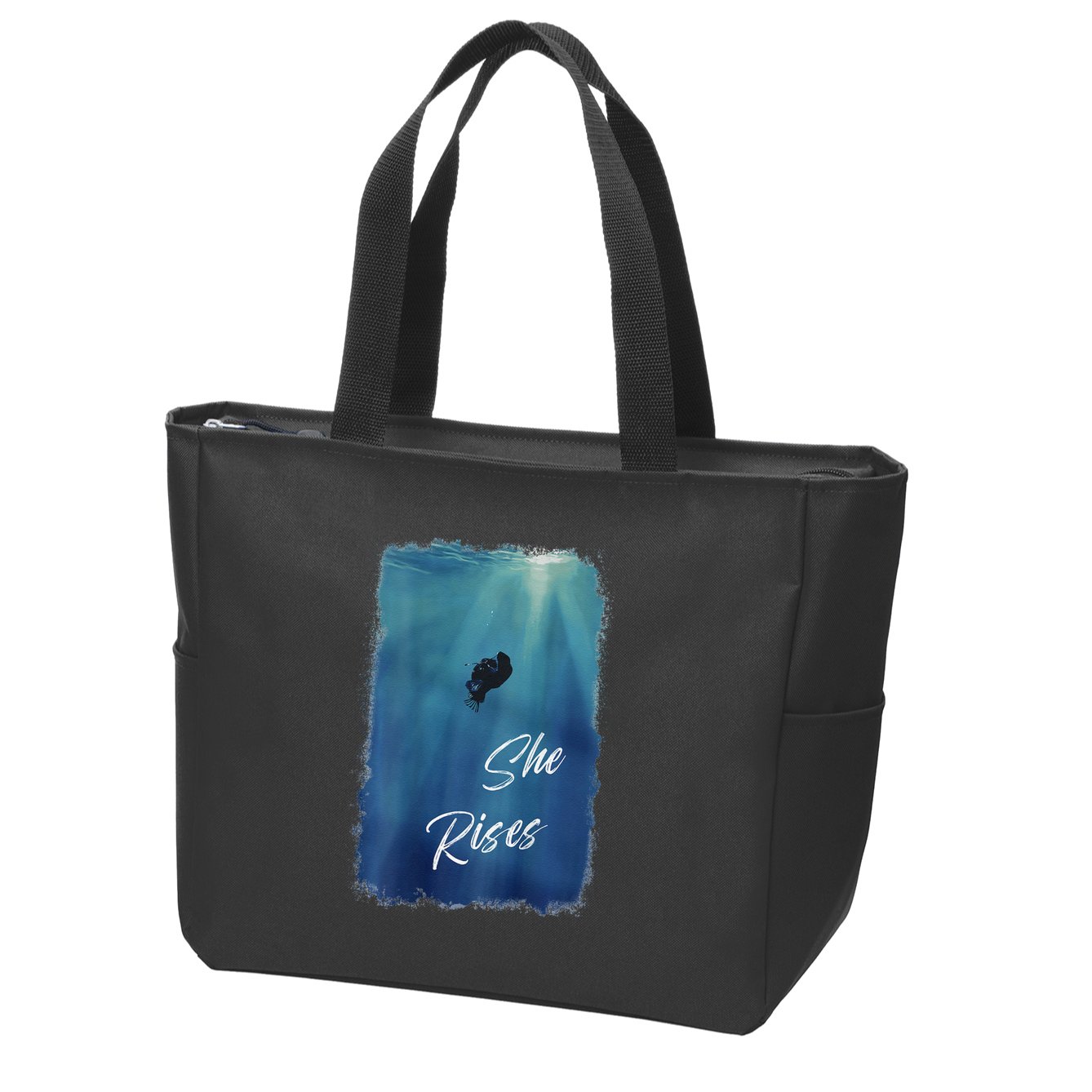 She Rises Anglerfish Angler Fish .Png Zip Tote Bag