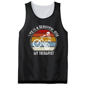 Skeleton Riding A Bicycle Life Is A Beautiful Bicycling Mesh Reversible Basketball Jersey Tank