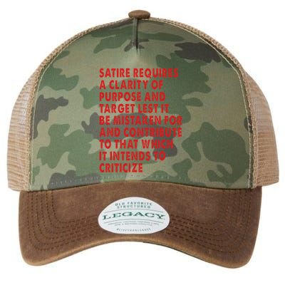 Satire Requires A Clarity Of Purpose And Target Legacy Tie Dye Trucker Hat