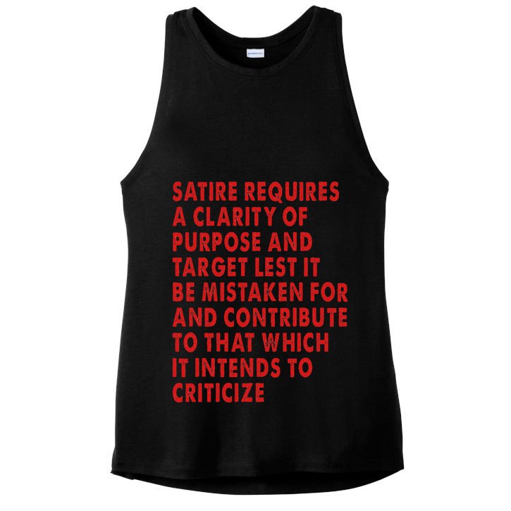 Satire Requires A Clarity Of Purpose And Target Ladies PosiCharge Tri-Blend Wicking Tank