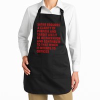 Satire Requires A Clarity Of Purpose And Target Apron