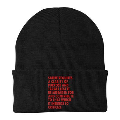 Satire Requires A Clarity Of Purpose And Target Beanie