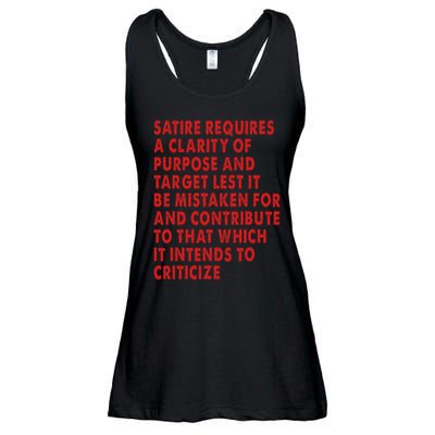 Satire Requires A Clarity Of Purpose And Target Ladies Essential Flowy Tank