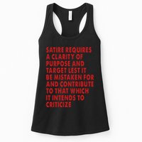 Satire Requires A Clarity Of Purpose And Target Womens Tank Top