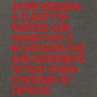 Satire Requires A Clarity Of Purpose And Target Cotton Canvas Backpack